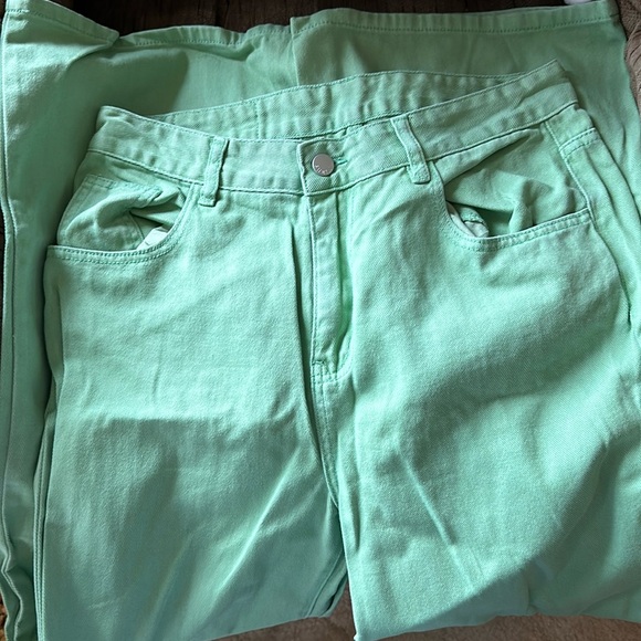 SHEIN W31 Green Flare Jeans. - Picture 4 of 6